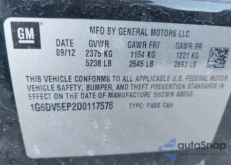 2013 Cadillac Cts-V z USA, uszkodzony, nr VIN 1G6DV5EP2D0117576